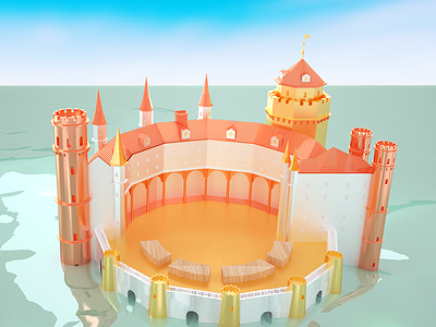 castle 3d 3d art castle 插图 设计