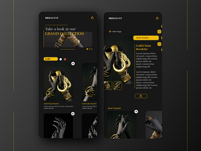 Jewelry app design mobile ui ux web