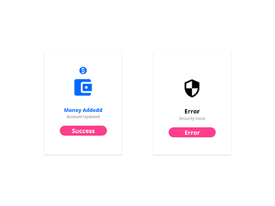 Flash message app branding dailyui design error message flash message minimal money update success tags type typogaphy typography ui ux vallet addedd warning web website