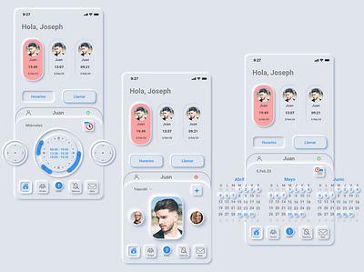 Light Neumorphism app design family light neumorphism organic security app shadows ui