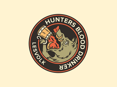 Hunters blood drinker boar fang hunter illustration vector