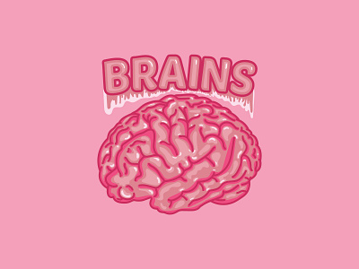 Brains design illustration typography vector