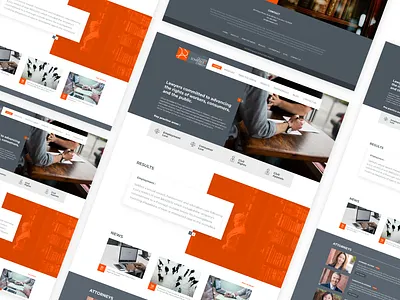 Law-firm Web Landing Page UI Design adobexd branding design homepage design minimal typography ui ux web website