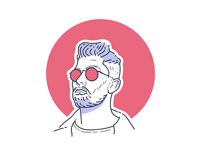 Line Art Portrait #1 avatar colorful design art illustration line art modern portrait