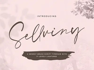 Sellviny - Handwritten Font calligraphy casual classy elegant feminime handdrawn handlettering handwritten ligature logotype luxury modern signature stylish whimsical