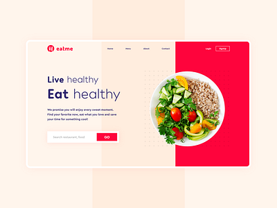 EatMe Food Website adobe adobe illustrator adobe xd colors colours design food food website typography ui ui ux ui design uidesign uiux web web design webdesign website website design