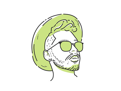 Line Art Portrait #3 avatar colorful design art illustration line art modern portrait vector art