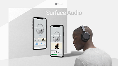 Microsoft surface audio adobe photoshop adobe xd adobexd design music app ui ui design uiux web design