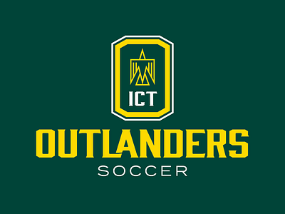 ICT Outlanders Soccer Logo design 316 adobe illustrator badge bird branding design football garner green ict kansas letter o logo logo design outlander shield soccer soccer club typography wichita