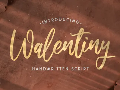 Walentiny - Handwritten Font calligraphy casual classy elegant feminime handdrawn handlettering handwritten ligature logotype luxury modern signature stylish whimsical