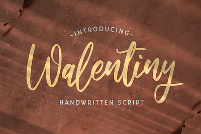 Walentiny - Handwritten Font calligraphy casual classy elegant feminime handdrawn handlettering handwritten ligature logotype luxury modern signature stylish whimsical