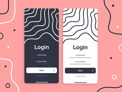 SImple Login Screens app clean ui interface login login design login form login screen nice simple template ui ui design xd