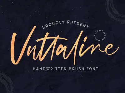 Vuttaline - Handwritten Font calligraphy casual classy elegant feminime handdrawn handlettering handwritten ligature logotype luxury modern signature stylish whimsical