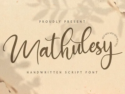 Mathulesy - Handwritten Font calligraphy casual classy elegant feminime handdrawn handlettering handwritten ligature logotype luxury modern signature stylish whimsical