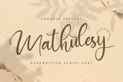 Mathulesy - Handwritten Font calligraphy casual classy elegant feminime handdrawn handlettering handwritten ligature logotype luxury modern signature stylish whimsical