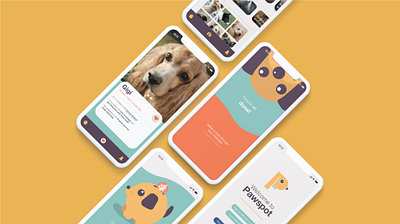 Pawspot: Dog Adoption App app design illustration logo ui ux vector