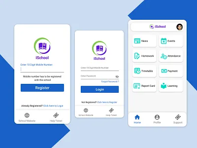 Mobile App For Schools dashboard design login mobile mobile app mobile login school school app