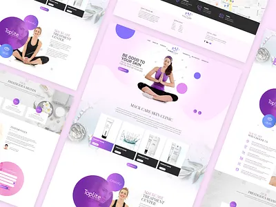 Skin Care Clinic Web Landing Page UI Design adobexd branding design homepage design minimal typography ui ux web website