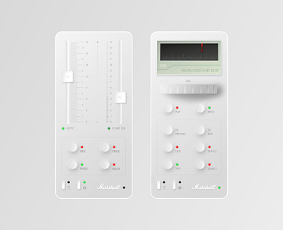 Marshall Music App app design icon invision minimal music music app music app ui rock ui ux vector