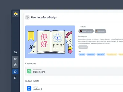 University Course 👩🏼‍🏫 chat courses elearning learn lecture list navigation product design saas school study ui uiux uni university ux