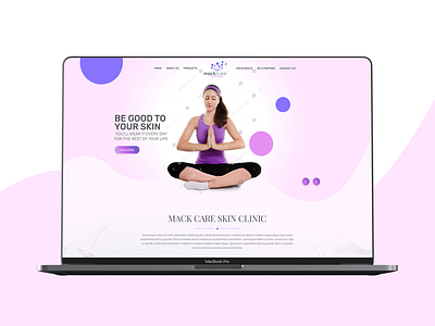 Skin Care Clinic Web Landing Page UI Design adobexd branding design homepage design minimal typography ui ux web website