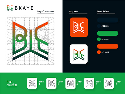 Personal Branding BKAYE - Branding & Logo Design ambigram awesome b bkye branding design e icon k logo logomark logos logotype minimalist logo monogram music personal branding symbol vector y