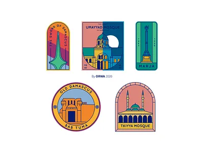 What does Damascus famous for? damascus design flat icon icons illustration landmarks syria vector