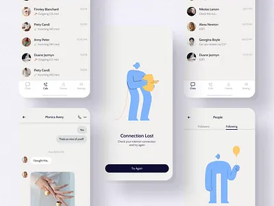 Nuntius / Chat App app branding concept illustration imagery photos social app social media typography ui ux vector
