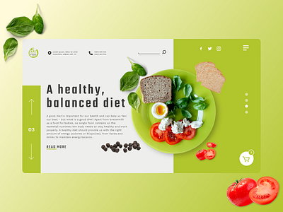 Veggie - Landing Page adobe xd photoshop typography uiux webdesign