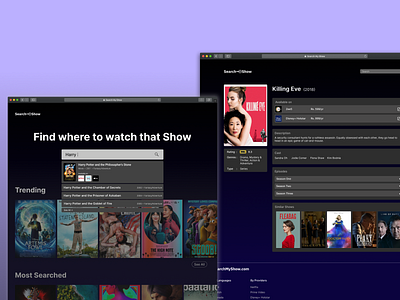 Landing and Product Pages for SearchMyShow design illustration ui ux web website