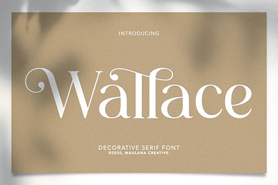 Wallace - Decorative Serif Font 70s font classy font decorative font decorative serif font design fancy font fashion font font design fonts fonts collection invitation card logo font magazine font modern serif sans serif serif font stylish font trendy font vintage fonts wedding font