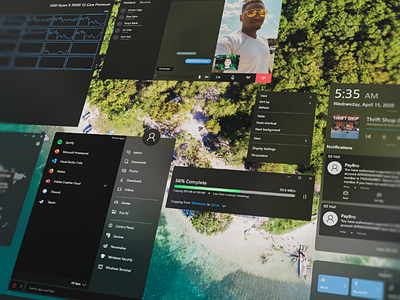 Windows Concept blur concept fluent macos ui ux windows