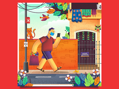 Quarantine Illustrations adobe covid19 design dribbble follow graphicdesign illustration shot street streetart vector workfromhome