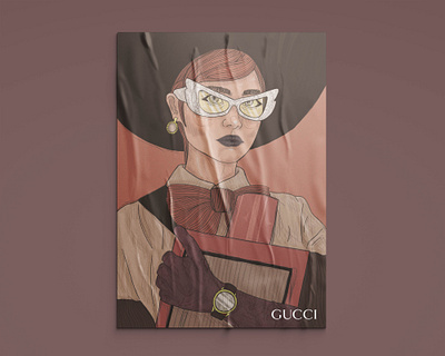 Gucci Bloom Poster campaign digital illustration digital painting fashion illustration gucci illustration poster product illustration