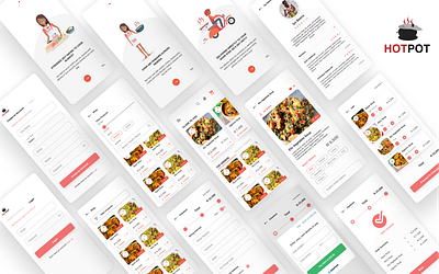 Hot Pot app branding interaction design ui design user flow ux design uxdesign