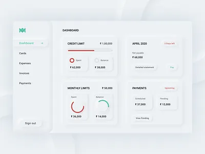 Neumorphic UI Light cleanui design interface minimal neumorphic ui ux