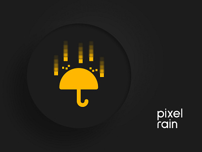 Pixel Rain black dark dark theme design neomorphism neumorphic neumorphism pixel pixel art rain theme