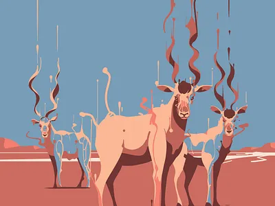 Addax addax adobeillustrator africa animal antelope artwork design designinpiration digitalart drawing graphic illustration illustrator sketches vector vectorart wildlife wwf
