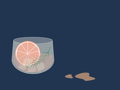 Grapefruit & Rosemary Cocktail cocktail design drinks flat flat illustration illustration lineart minimal minimal illustration vector vector illustration vectorart