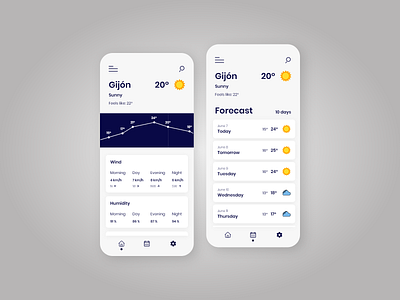 Weather app adobe xd app app design app ui design homepage interface ios mobile mockup ui ux weather weather forecast