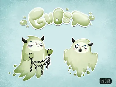 Ghost 1 art artwork branding character character design cute cute art design digital digital art funny ghosts icon illustration lettering sticker sticker design sticker set ui vector