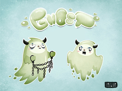 Ghost 1 art artwork branding character character design cute cute art design digital digital art funny ghosts icon illustration lettering sticker sticker design sticker set ui vector