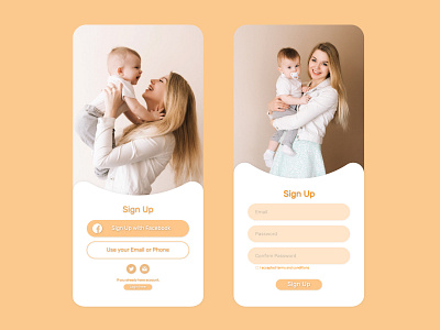 Baby Care UI Concept 2020 branding clean clean design design ui ui design ux