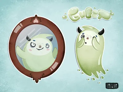 Ghost 2 art artwork character character design characters cute digital digital art flat ghosts lettering art lettering logo logo sticker sticker design stickers typography ui vector vectors