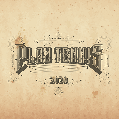 Play Tennis Vintage branding design typography web