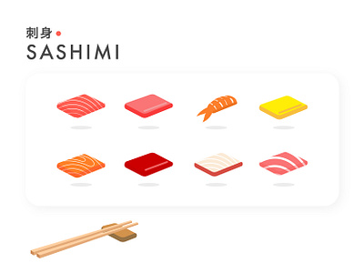 SASHIMI art creative design flat graphic design icon illustration jamesfok minimal vector