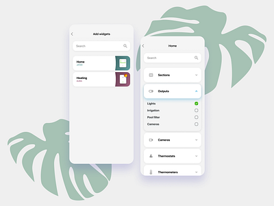 SmartHome App Widgets Setting Up and Editing Process MyJABLOTRON app design figma setup smarthome ui ux widget widgets