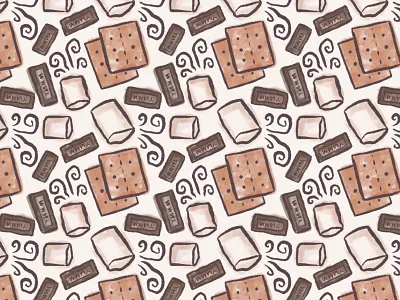 smores pattern illustration pattern procreateapp seamless