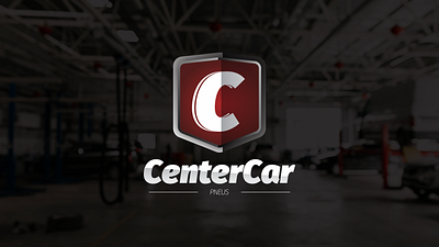 Center Car Pneus branding design illustration logo typography