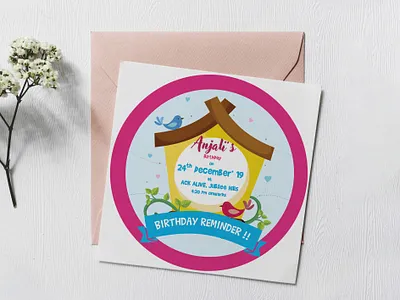 Birthday Reminder card birthday birthday invitation cards design graphic design illustration publication design typography vector art vector graphics vector illustration visual design
